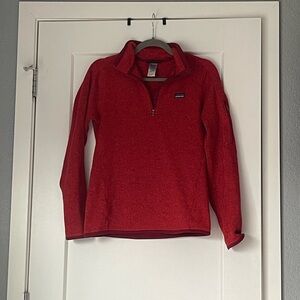 Patagonia Women's Red Better Sweater 1/4 Zip